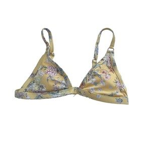 Yellow la hearts swimsuit bikini top